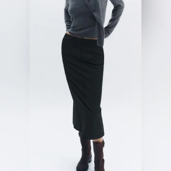 Zara | Skirts | Zara Collection Midi Slit Skirt Nwt Sizes